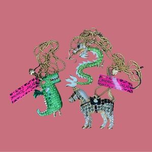 Betsey Johnson Rhinestone necklace pendants bundle x3 
Sold individually as well